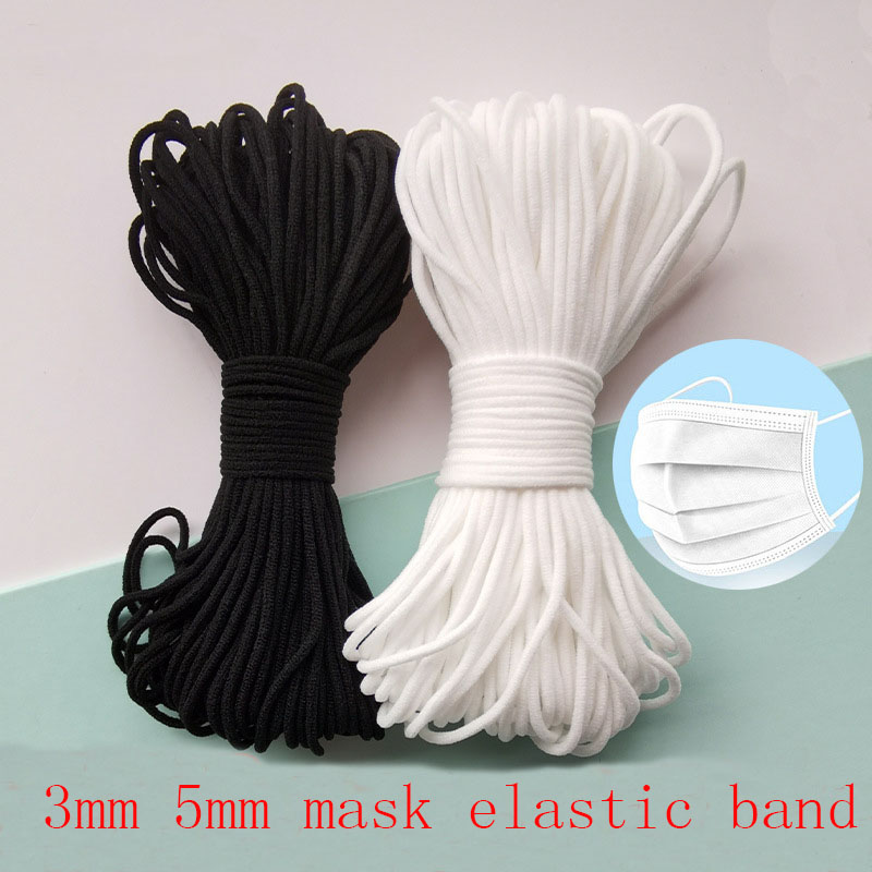 Milanaise Mesh Band - Máscara corda elástica 3mm redonda branca