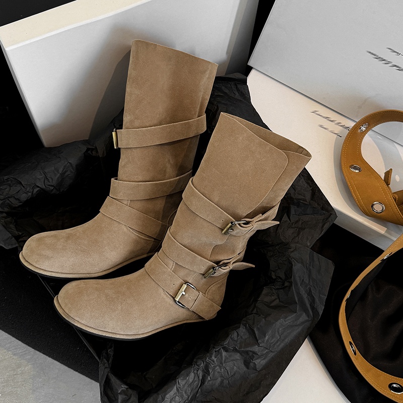 Botas Femininas Estilo Cowgirl - Leather Classic Strap avaliação e preço