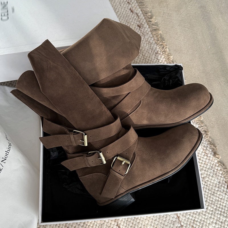 Botas Femininas Estilo Cowgirl - Leather Classic Strap avaliação e preço