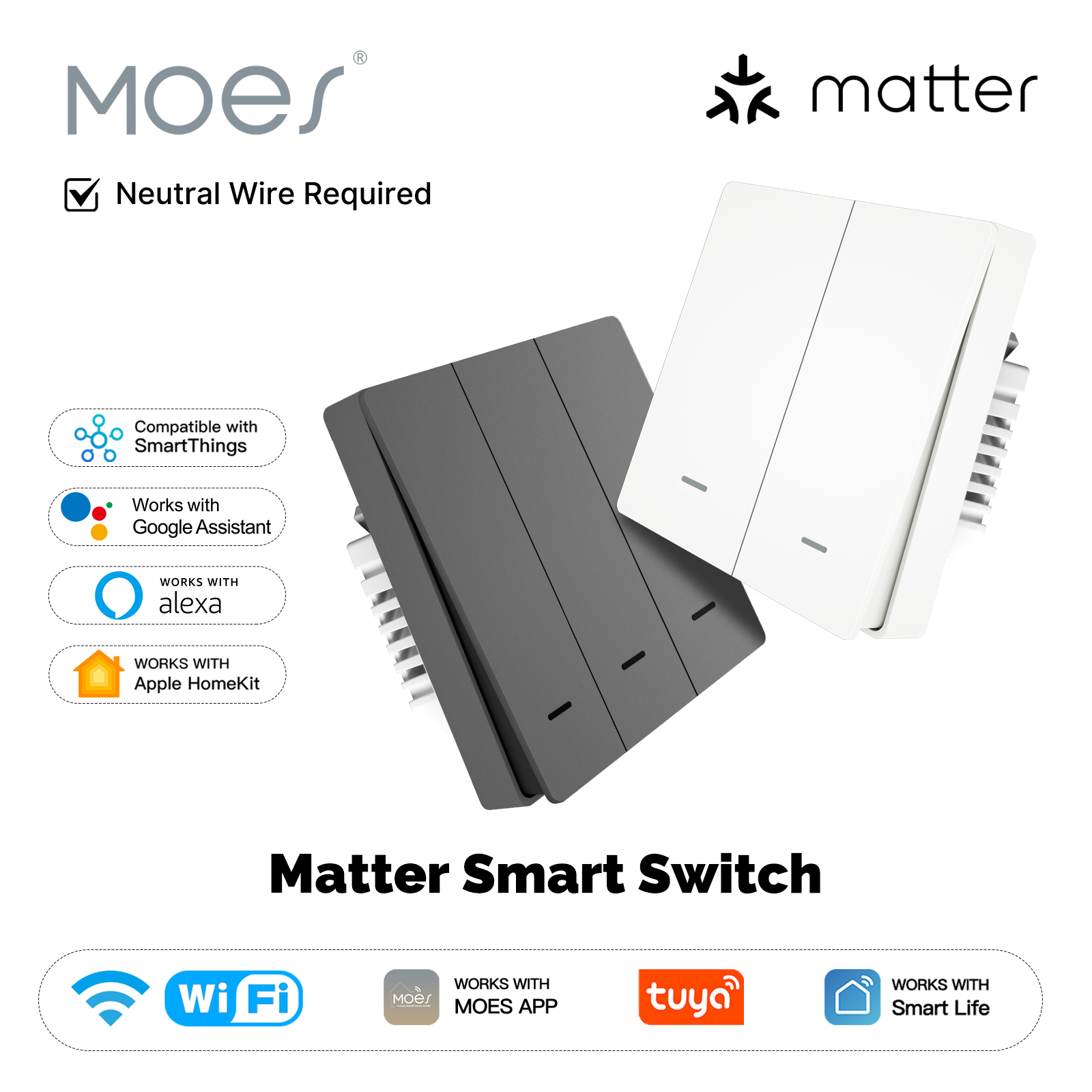 MOES Matter Tuya WiFi Interrup - Smart Accessories avaliação e preço